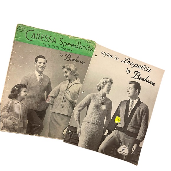 (5) Lot of 7 pcs Beehive knitting books appx 1950s Family baby gifts vg - Picture 7 of 7